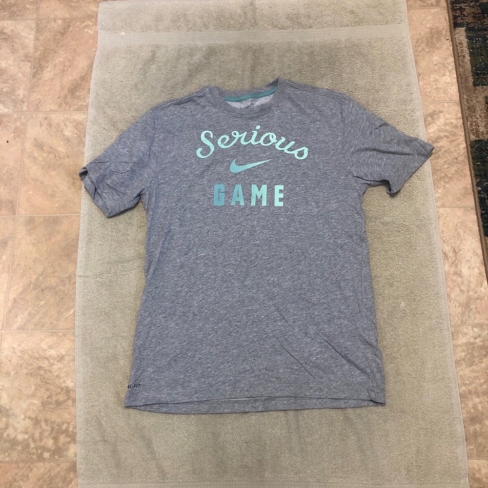 Nike Gray T-Shirt with Mint Print